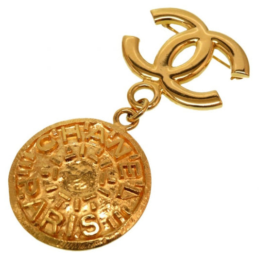 Chanel cc gold metal pins & brooches