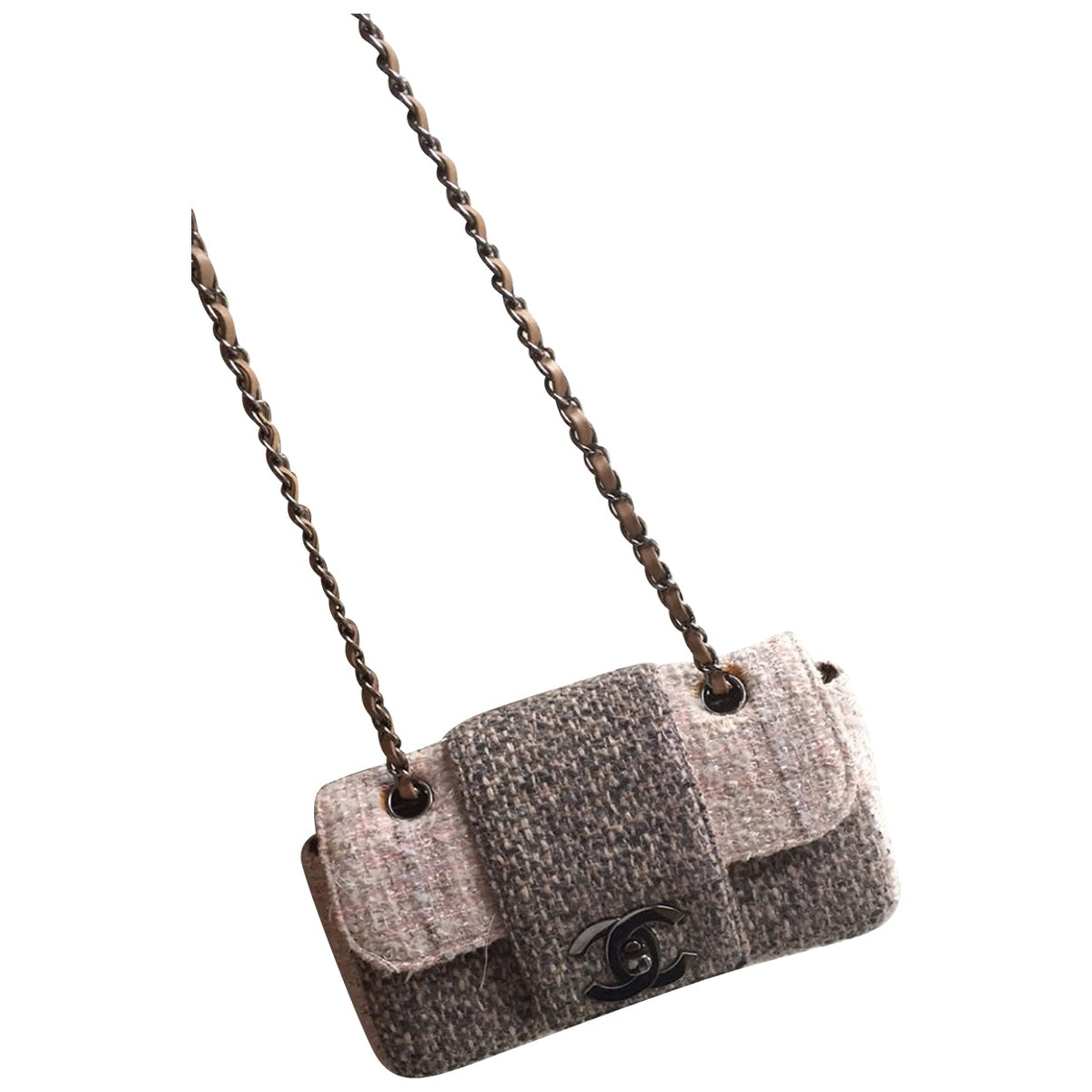 Chanel multicolour tweed handbag