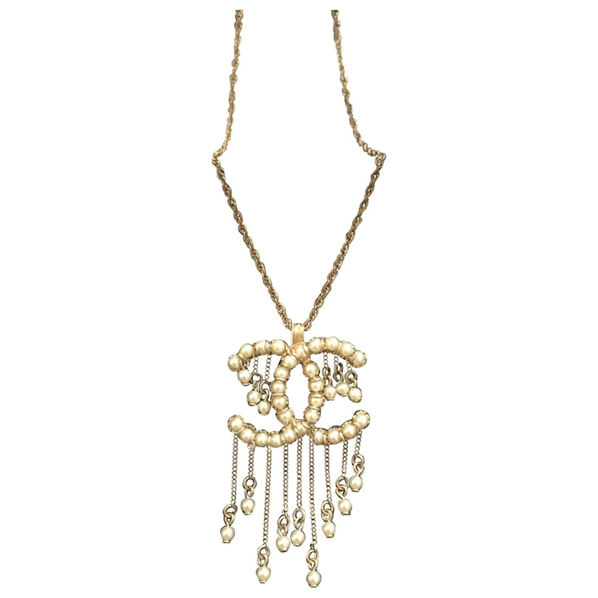Chanel cc gold metal necklaces