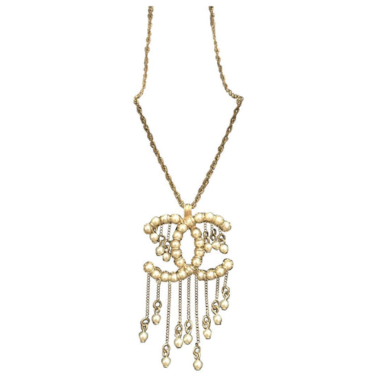 Chanel cc gold metal necklaces