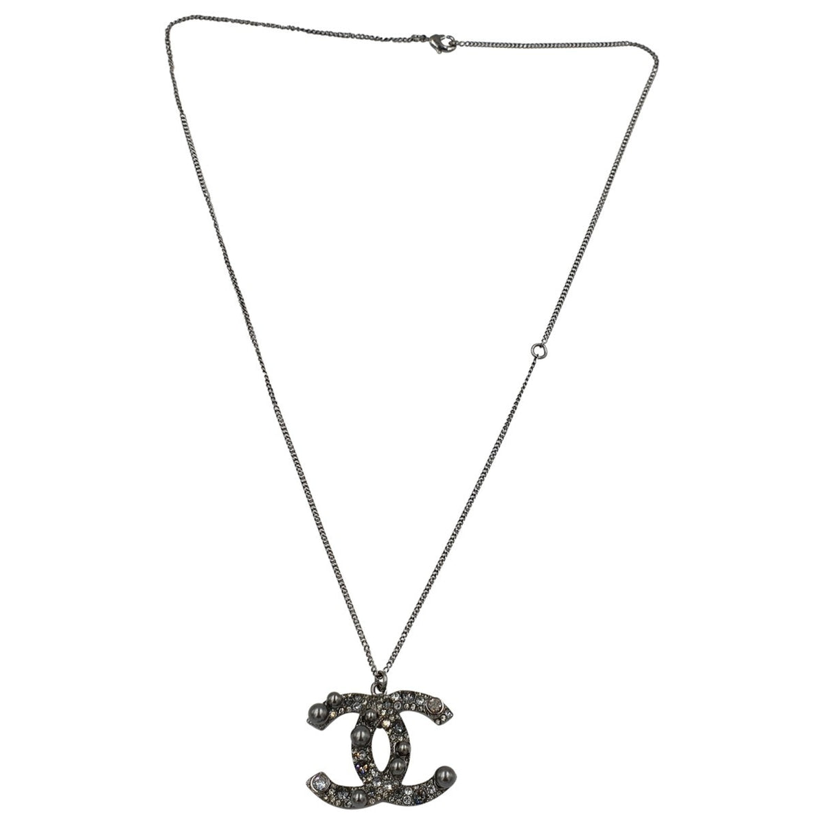 Chanel anthracite steel necklaces