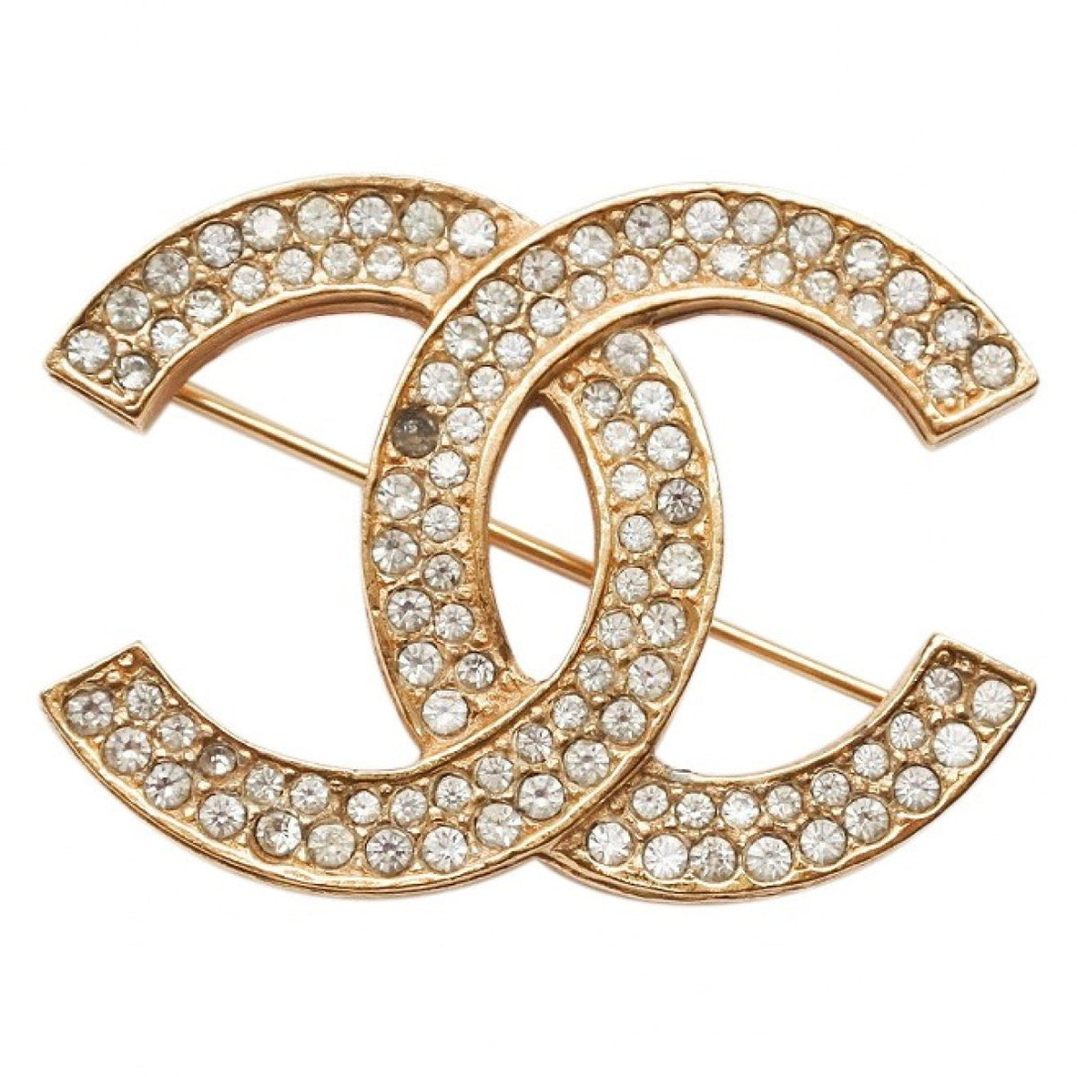 Chanel cc gold metal pins & brooches