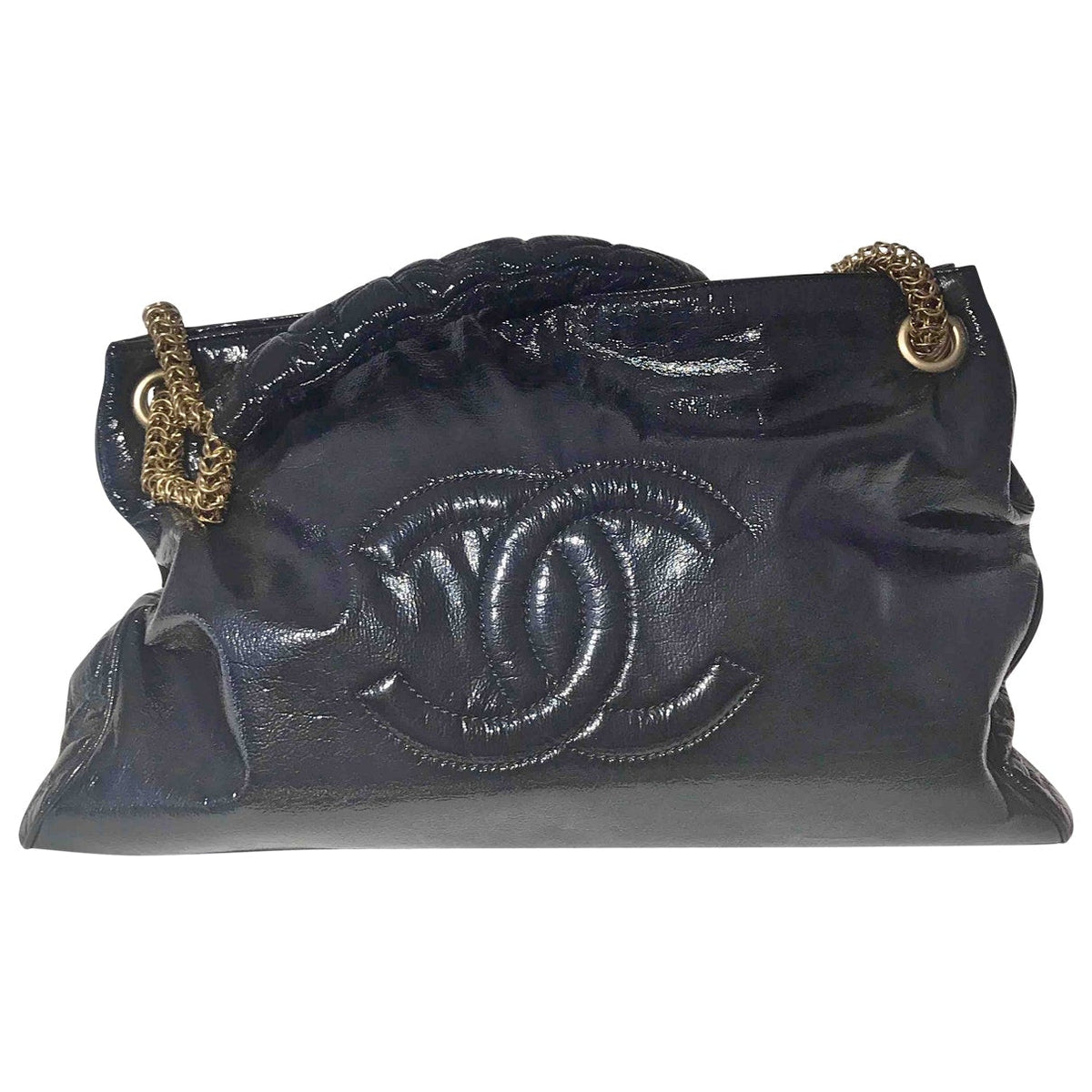 Chanel black leather handbag