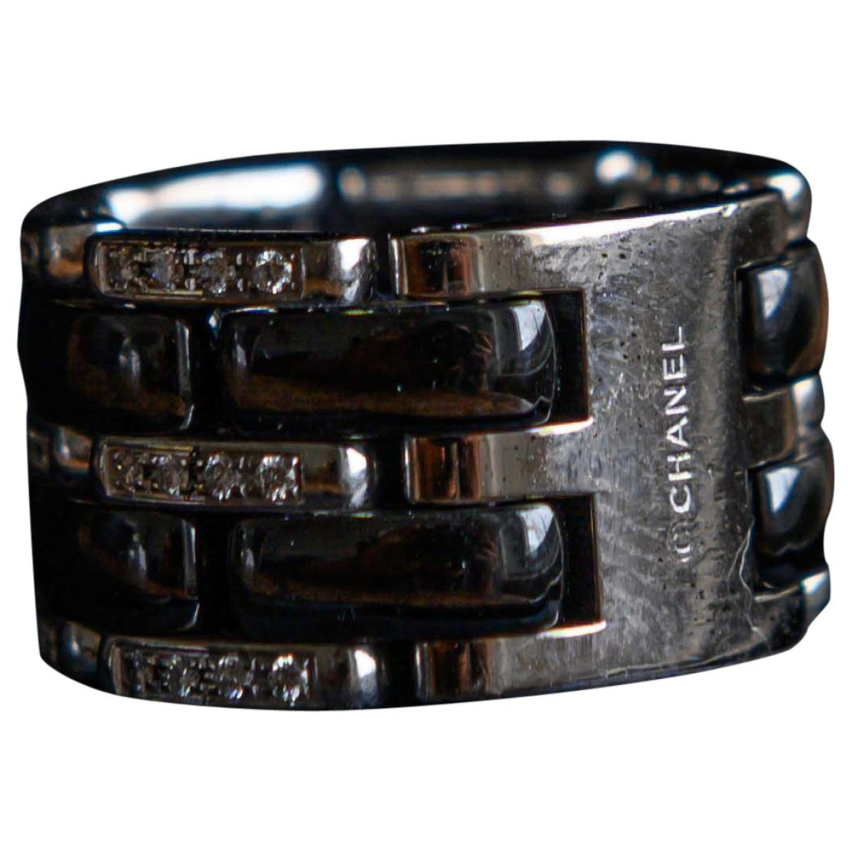 Chanel ultra black ceramic rings