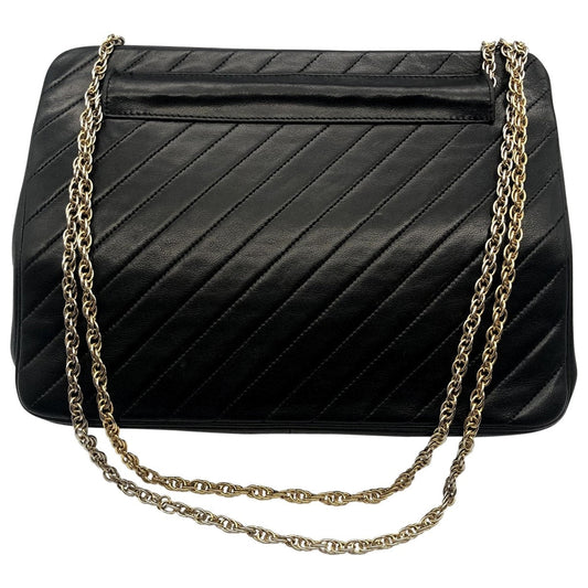 Chanel black leather handbag