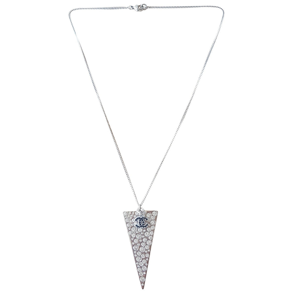 Chanel cc silver steel necklaces