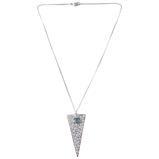 Chanel cc silver steel necklaces