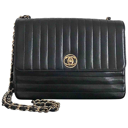 Chanel black leather handbag