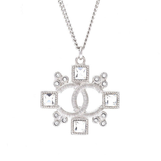 Chanel cc silver metal necklaces
