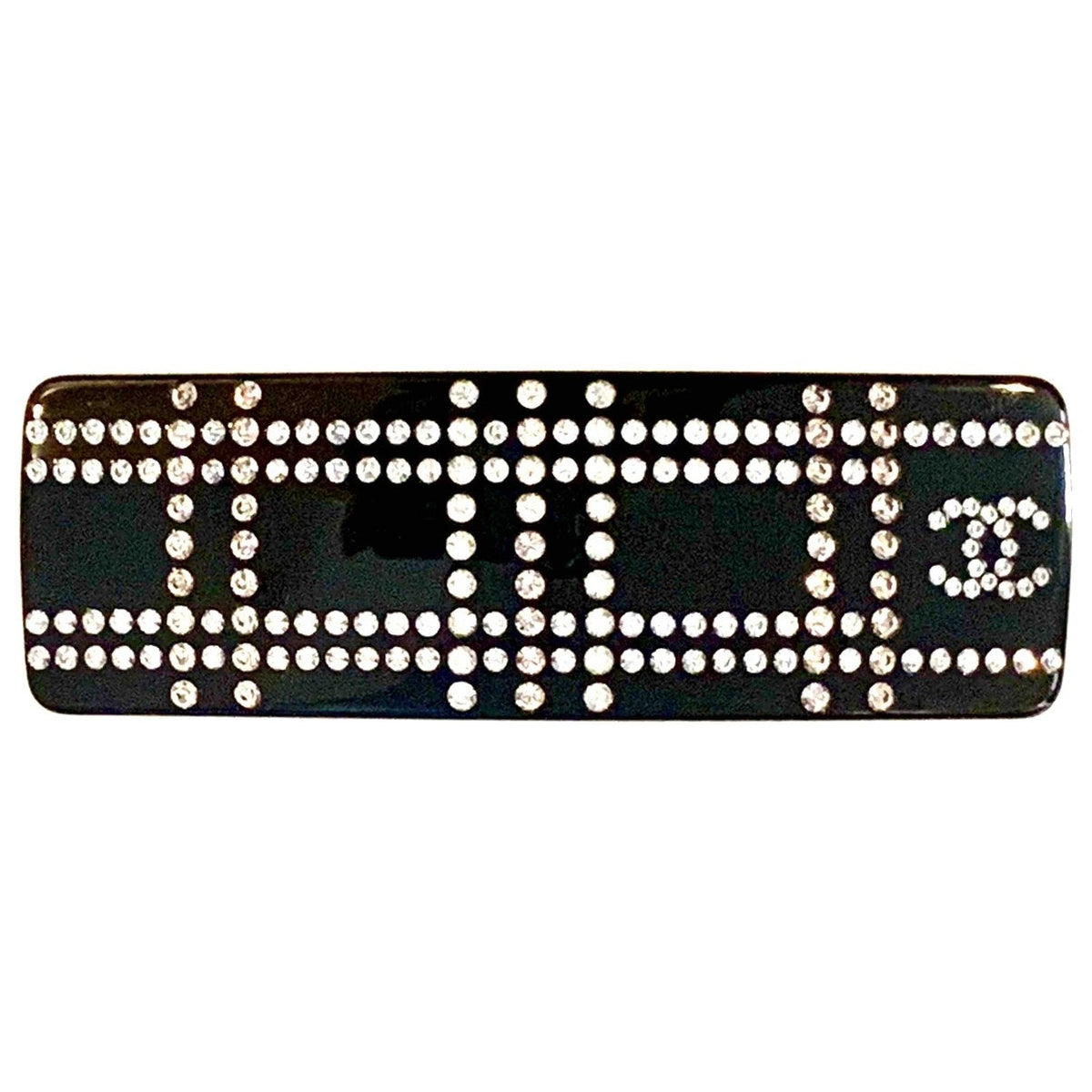 Chanel black plastic hair accessories