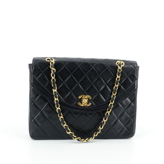 Chanel black leather handbag