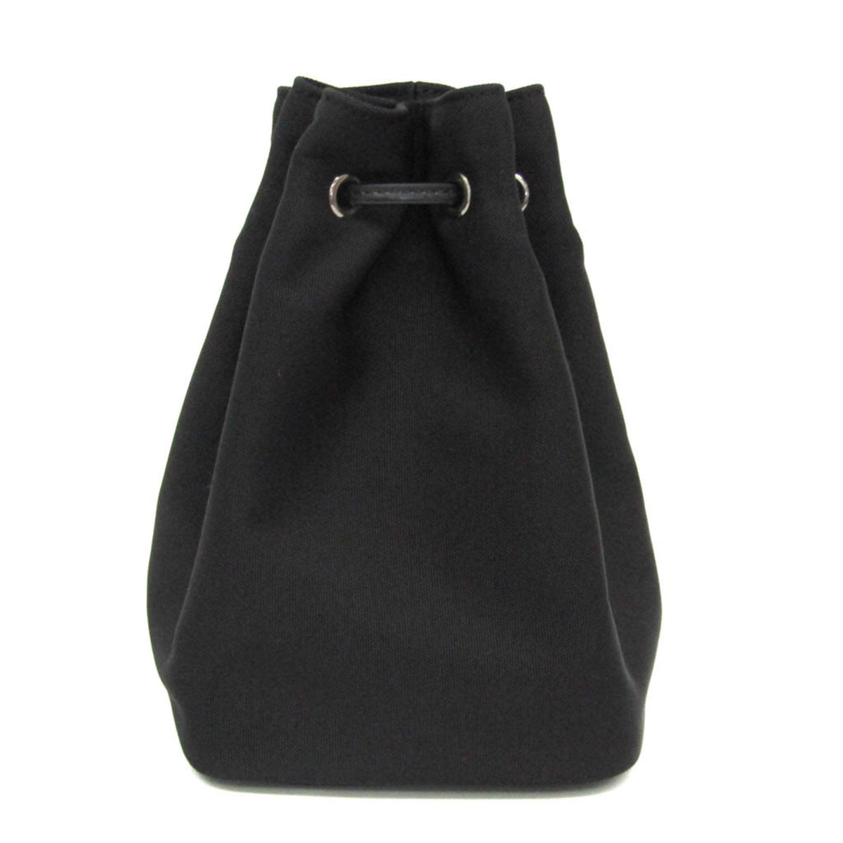 Gucci Drawstring Black Canvas Clutch Bag ()