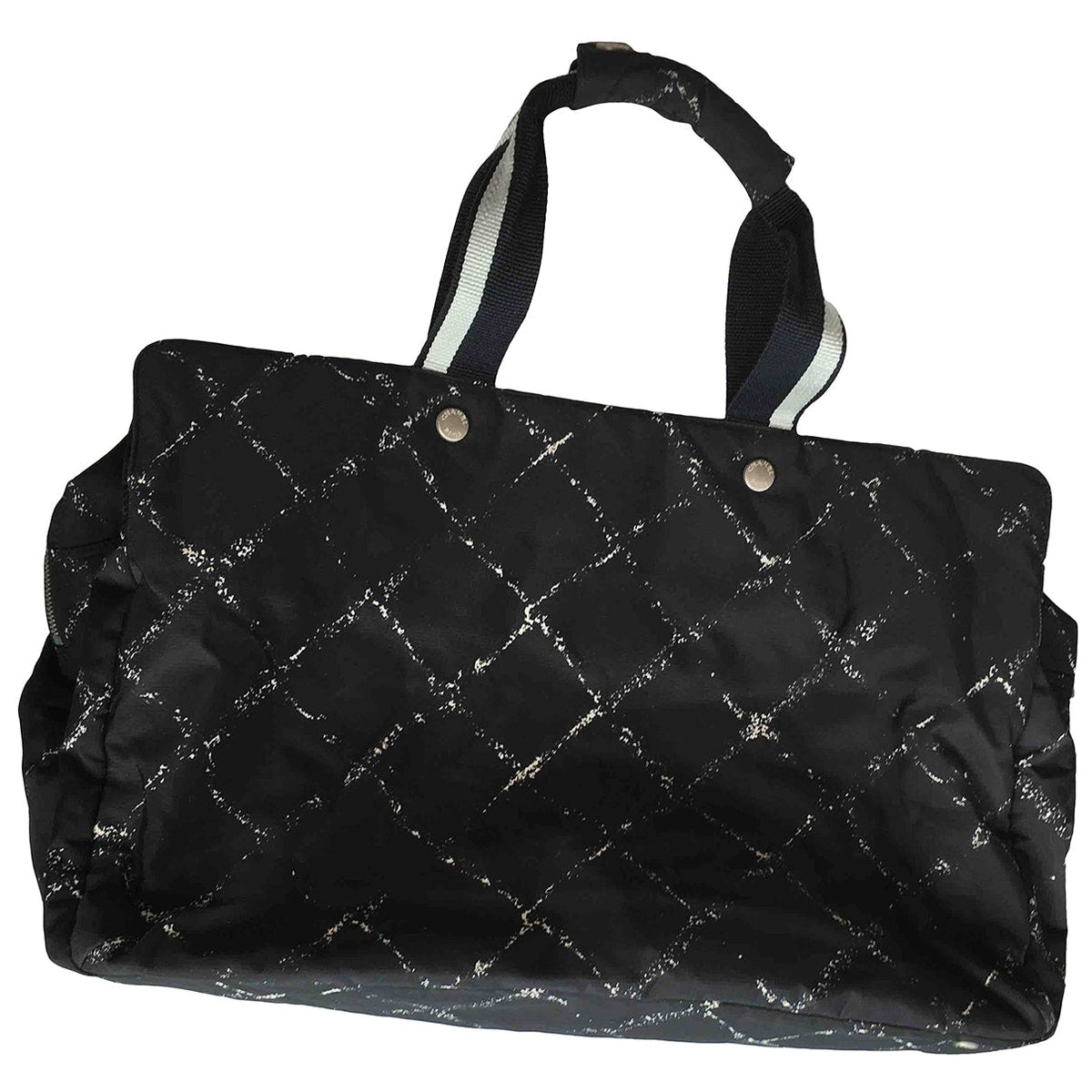 Chanel black cloth travel bag