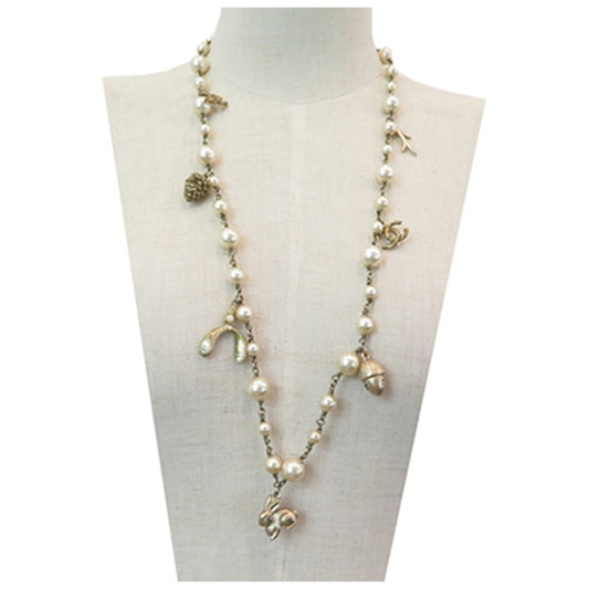Chanel gold metal necklaces