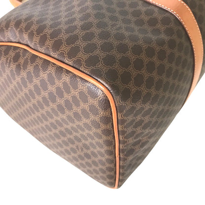CELINE Travel bag Duffle bag PVC Brown Mini Boston Duffel bag Macadam Pattern Women Secondhand