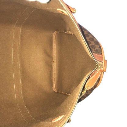 CELINE Travel bag Duffle bag PVC Brown Mini Boston Duffel bag Macadam Pattern Women Secondhand