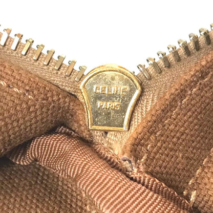 CELINE Travel bag Duffle bag PVC Brown Mini Boston Duffel bag Macadam Pattern Women Secondhand
