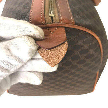 CELINE Travel bag Duffle bag PVC Brown Mini Boston Duffel bag Macadam Pattern Women Secondhand