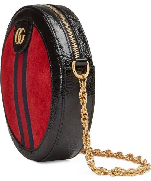 Gucci Ophidia Mini Round Shoulder Bag Red