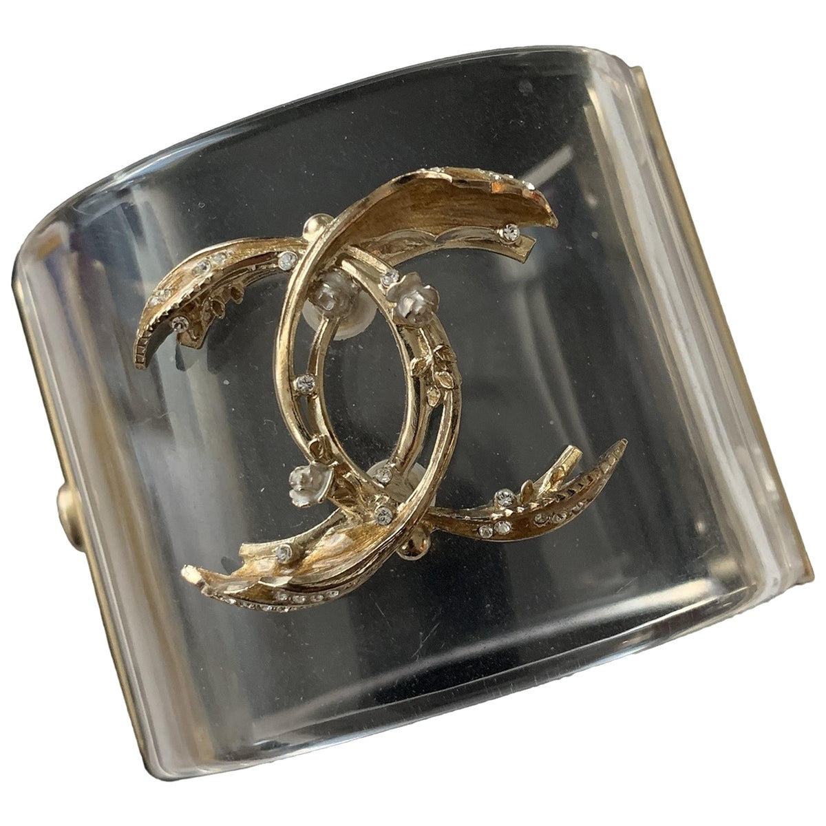 Chanel cc gold plastic bracelets