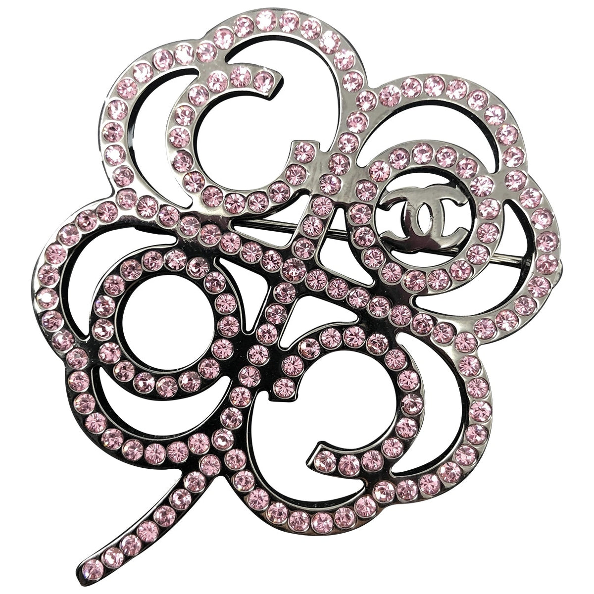 Chanel silver metal pins & brooches