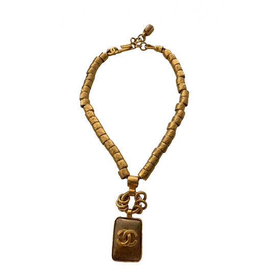 Chanel cc gold metal necklaces