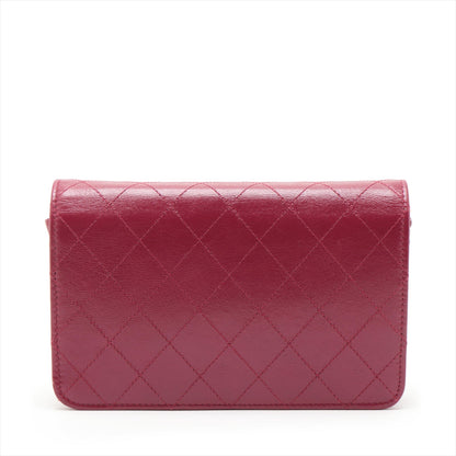 Chanel Mattress Vintage Carf Chain Wallet Bordeaux Gold  26th