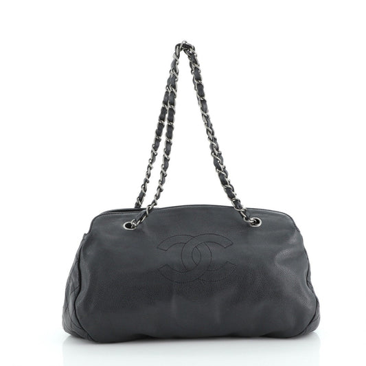 Chanel black leather handbag