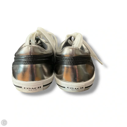 Shoes Designer By Coach In Black & Silver, Size: 7.5