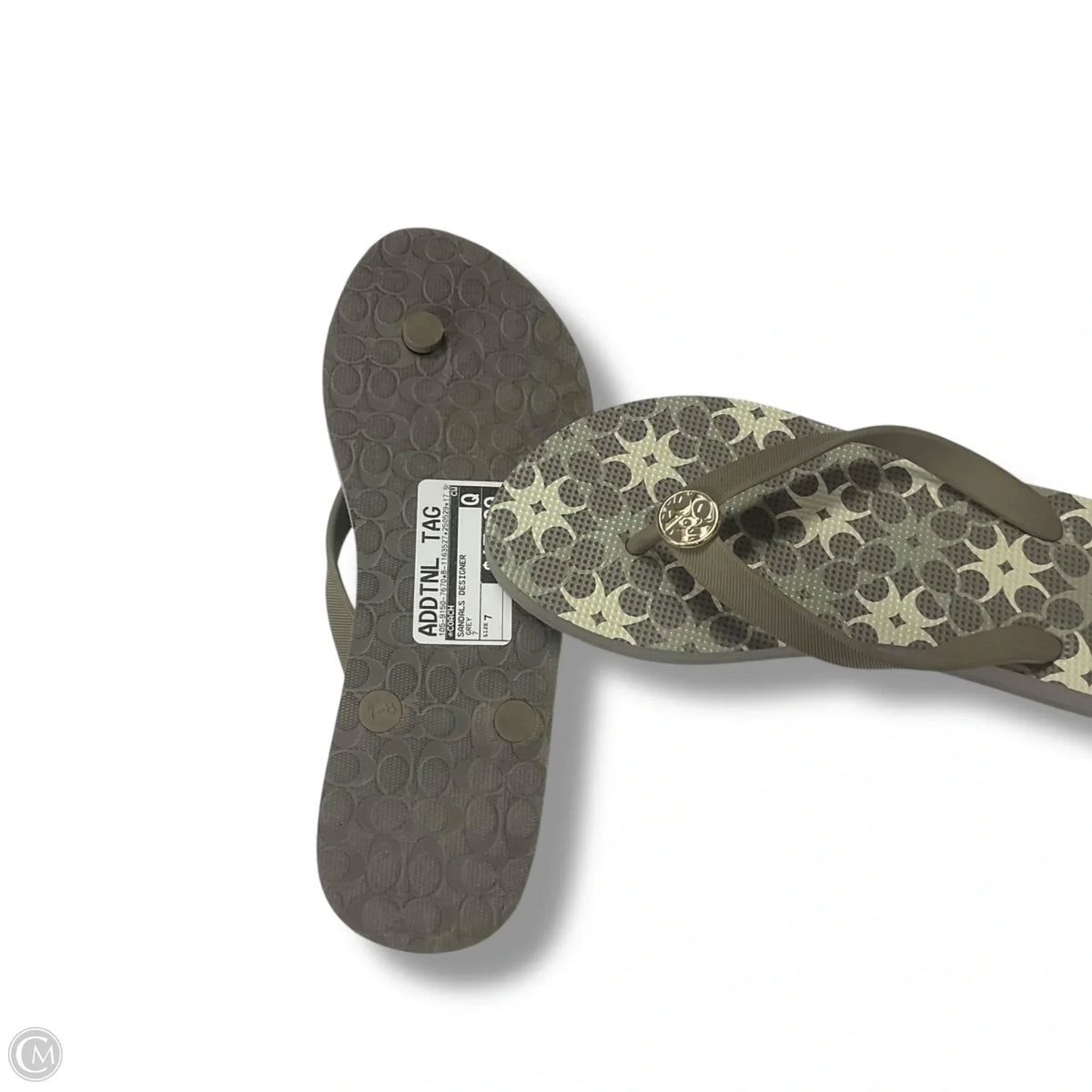 Sandals Designer By Coach In Grey, Size: 7