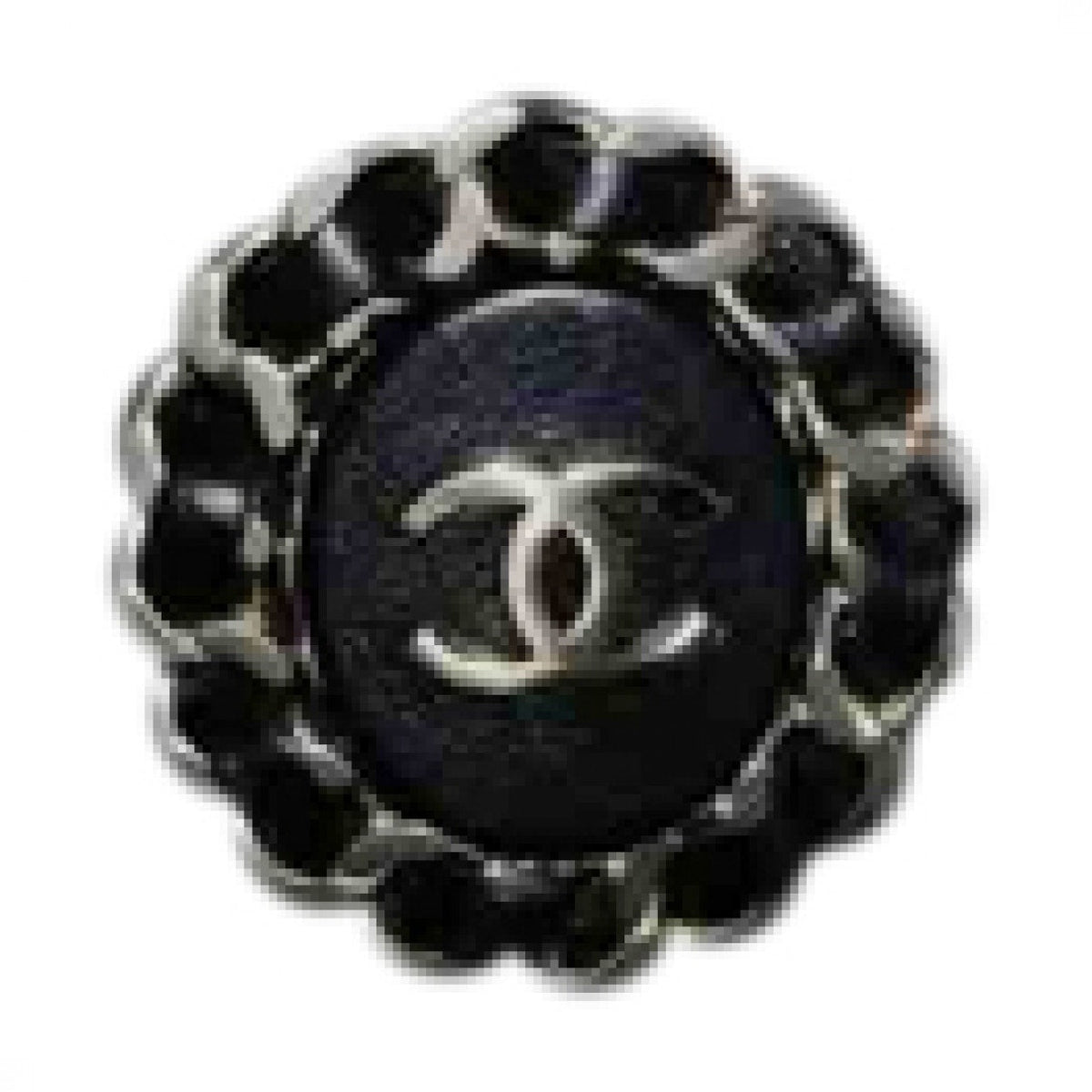 Chanel chanel black metal pins & brooches