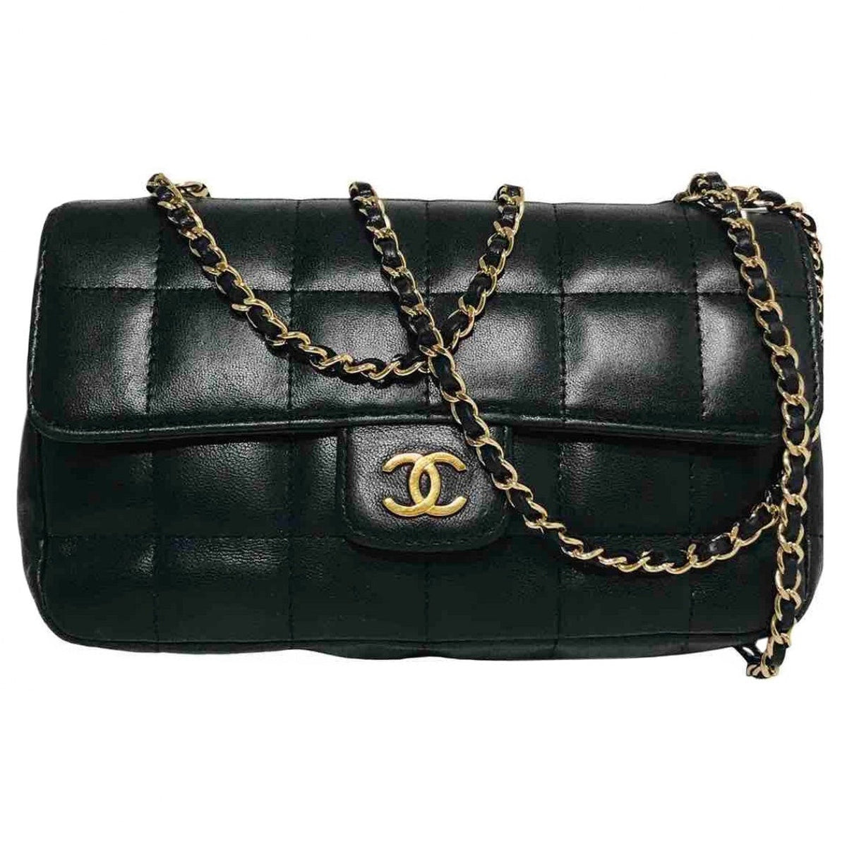 Chanel timeless/classique black leather handbag