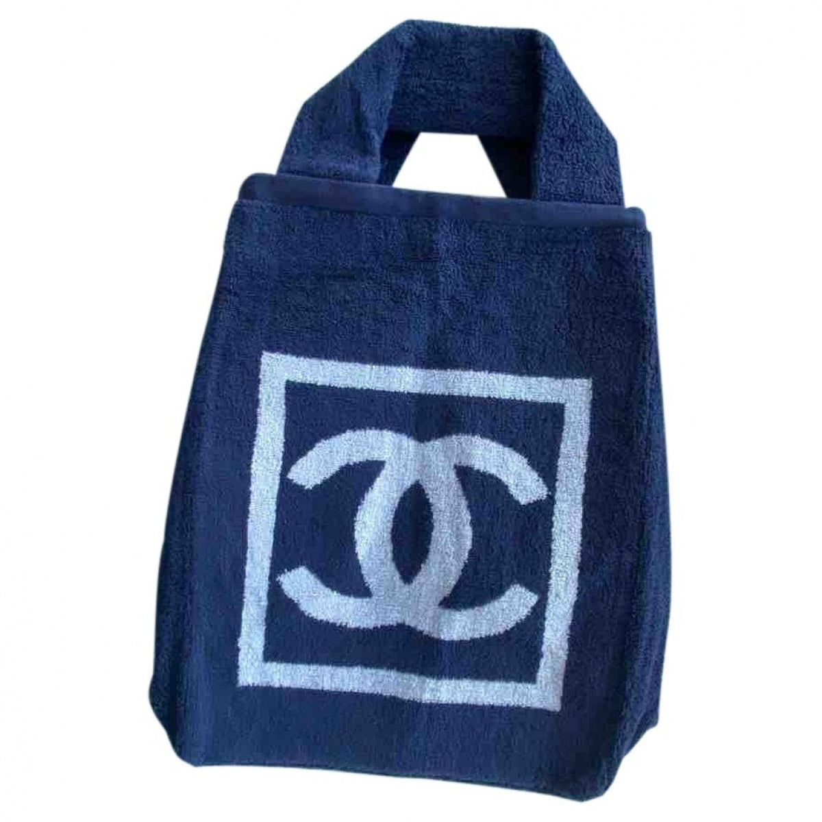 Chanel blue cotton travel bag
