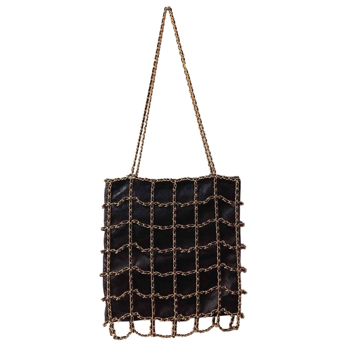 Chanel black leather handbag