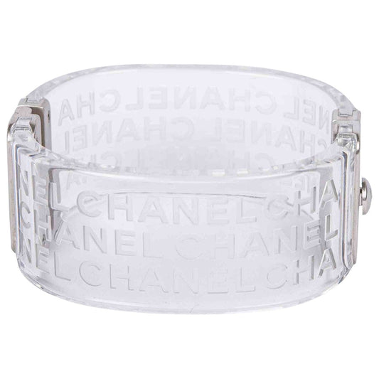 Chanel chanel white plastic bracelets