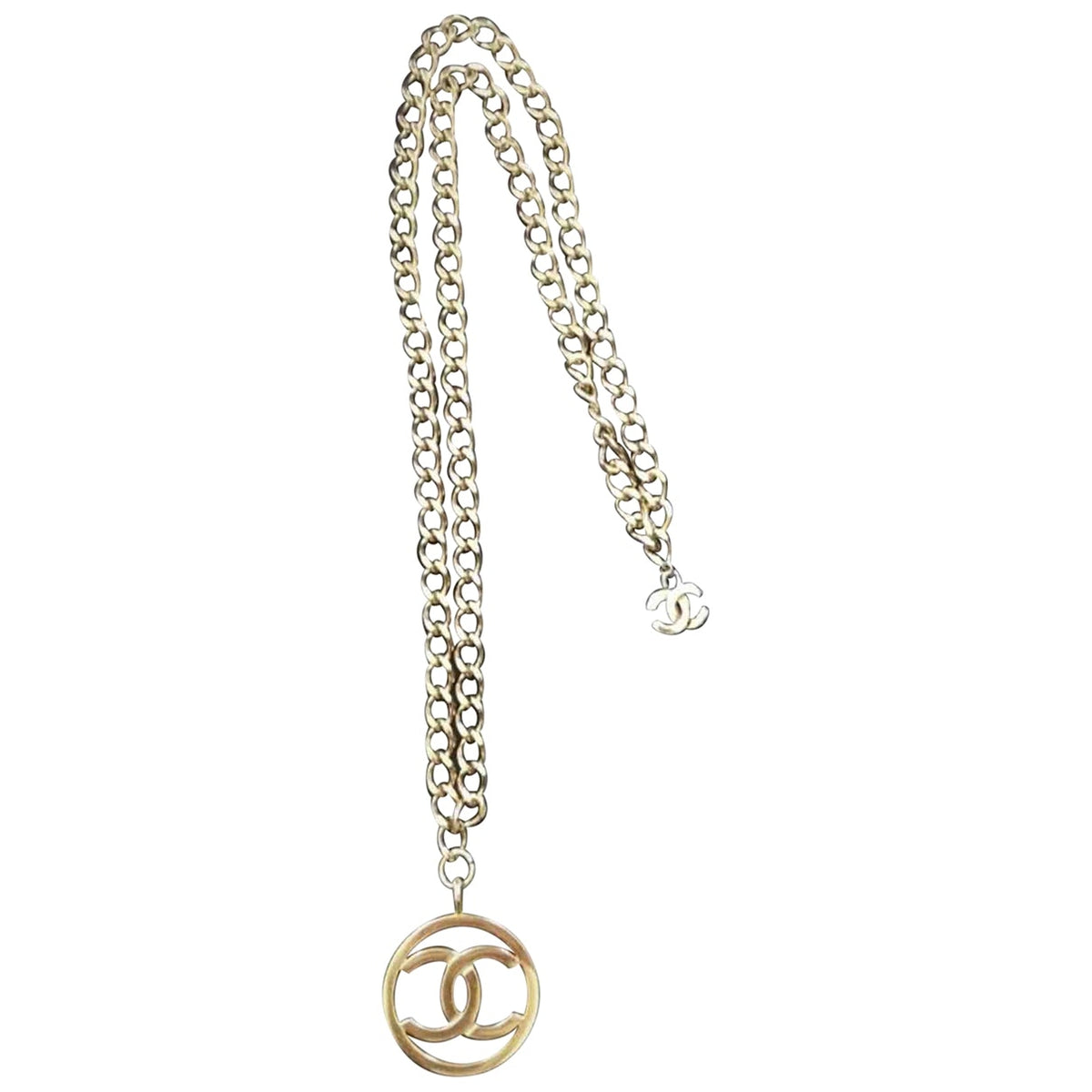 Chanel cc gold metal necklaces