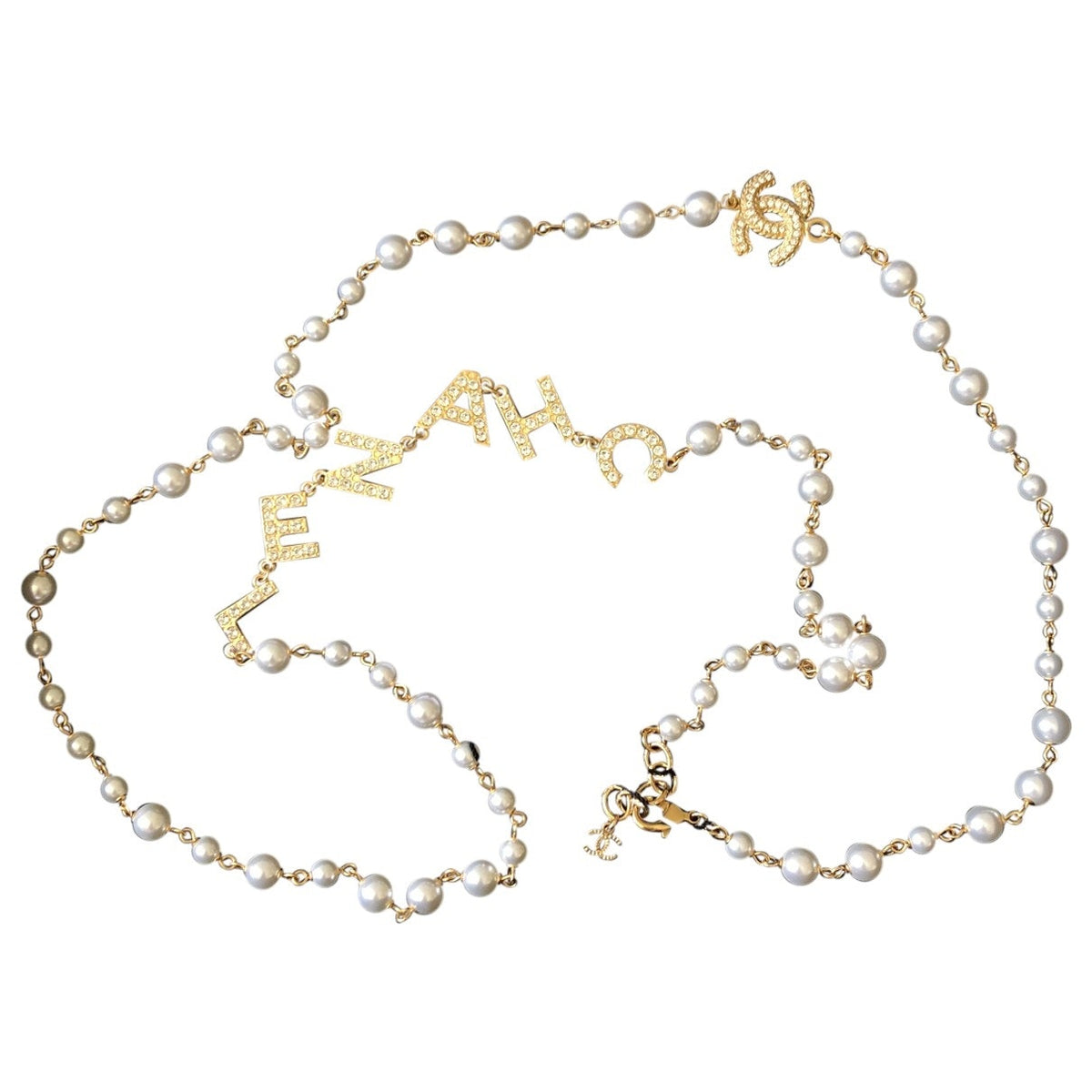 Chanel chanel gold pearls necklaces