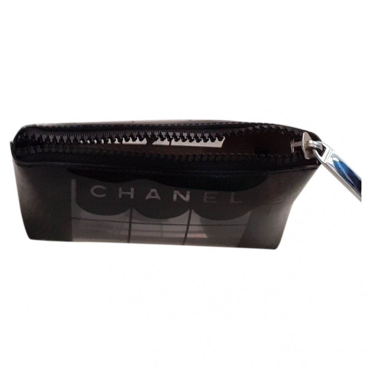 Chanel black plastic travel bag