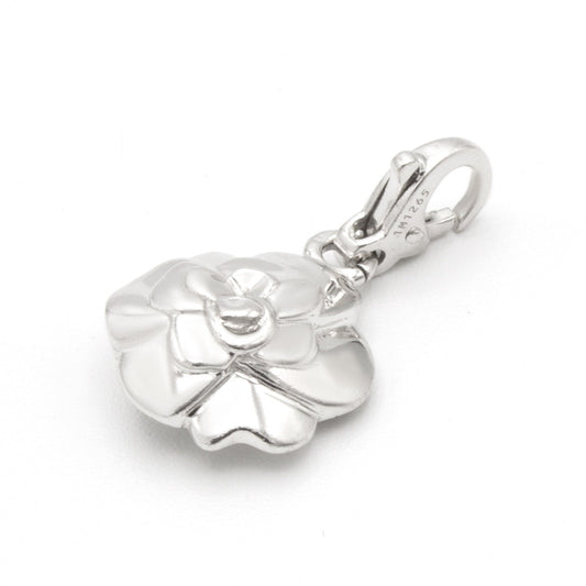 Chanel camélia silver white gold pendants