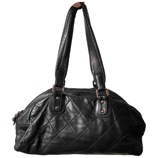 Chanel black leather handbag