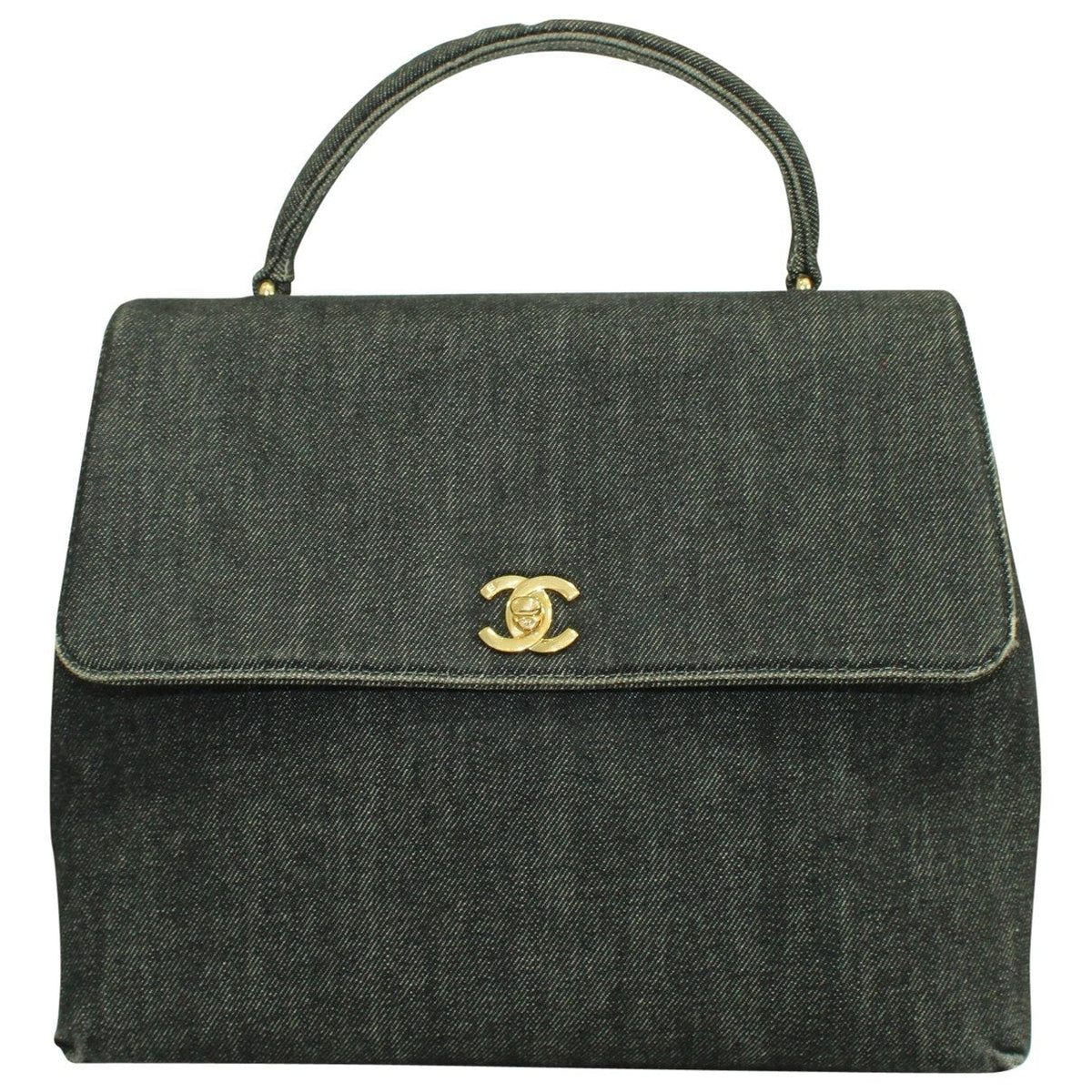 Chanel black leather handbag