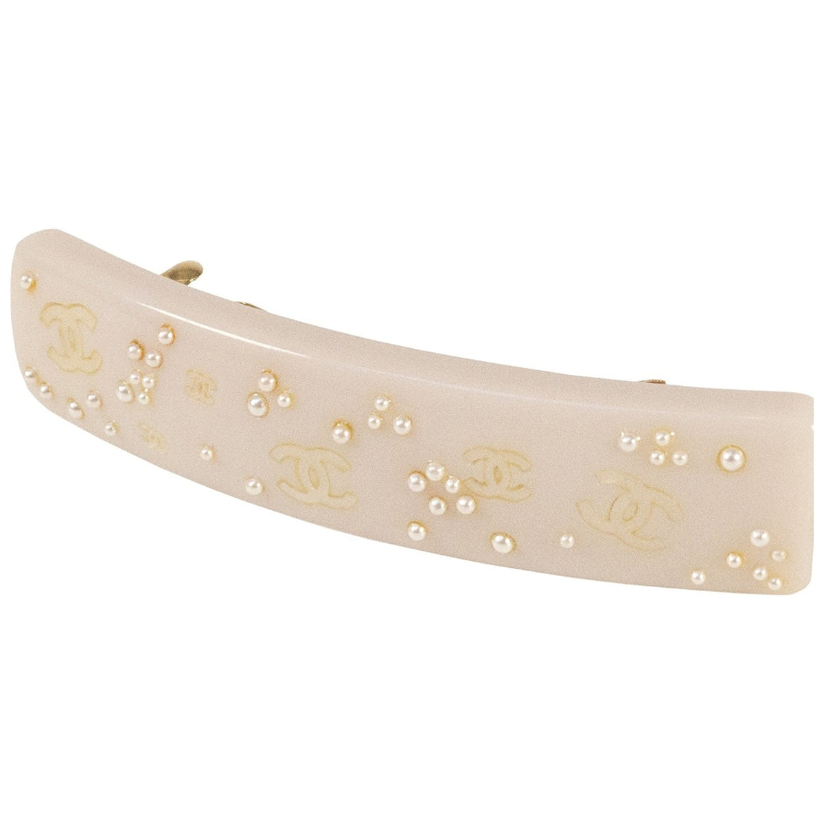 Chanel pink plastic hair accessories