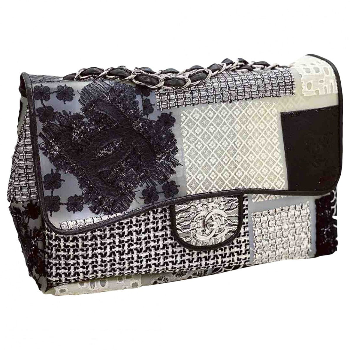 Chanel timeless/classique multicolour leather handbag