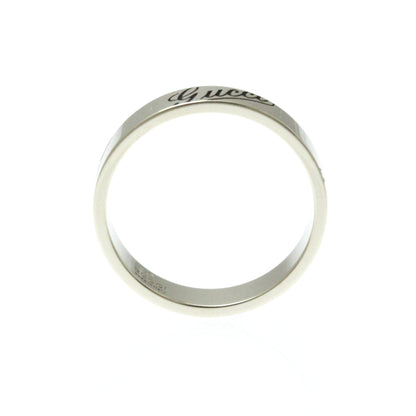 Gucci Gg Embossé Silver White Gold Ring Jewelry