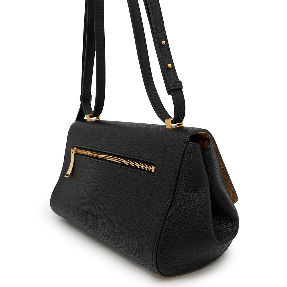 Bottega Veneta Angle Palmellato Shoulder Bag Black576143 Leather