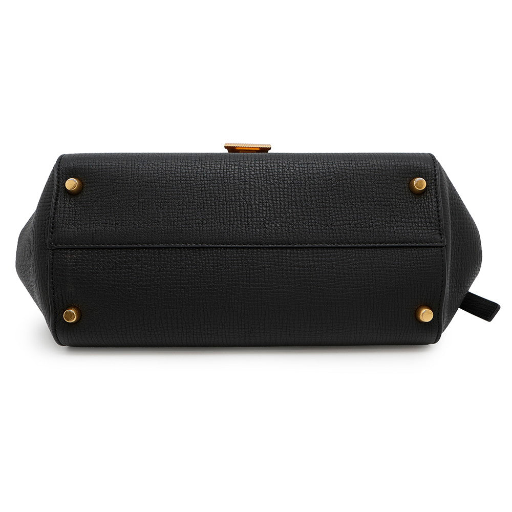 Bottega Veneta Angle Palmellato Shoulder Bag Black576143 Leather