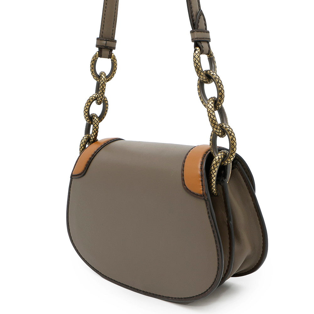 Bottega Veneta Umbria Shoulder Bag Gray/Brown465392 Leather