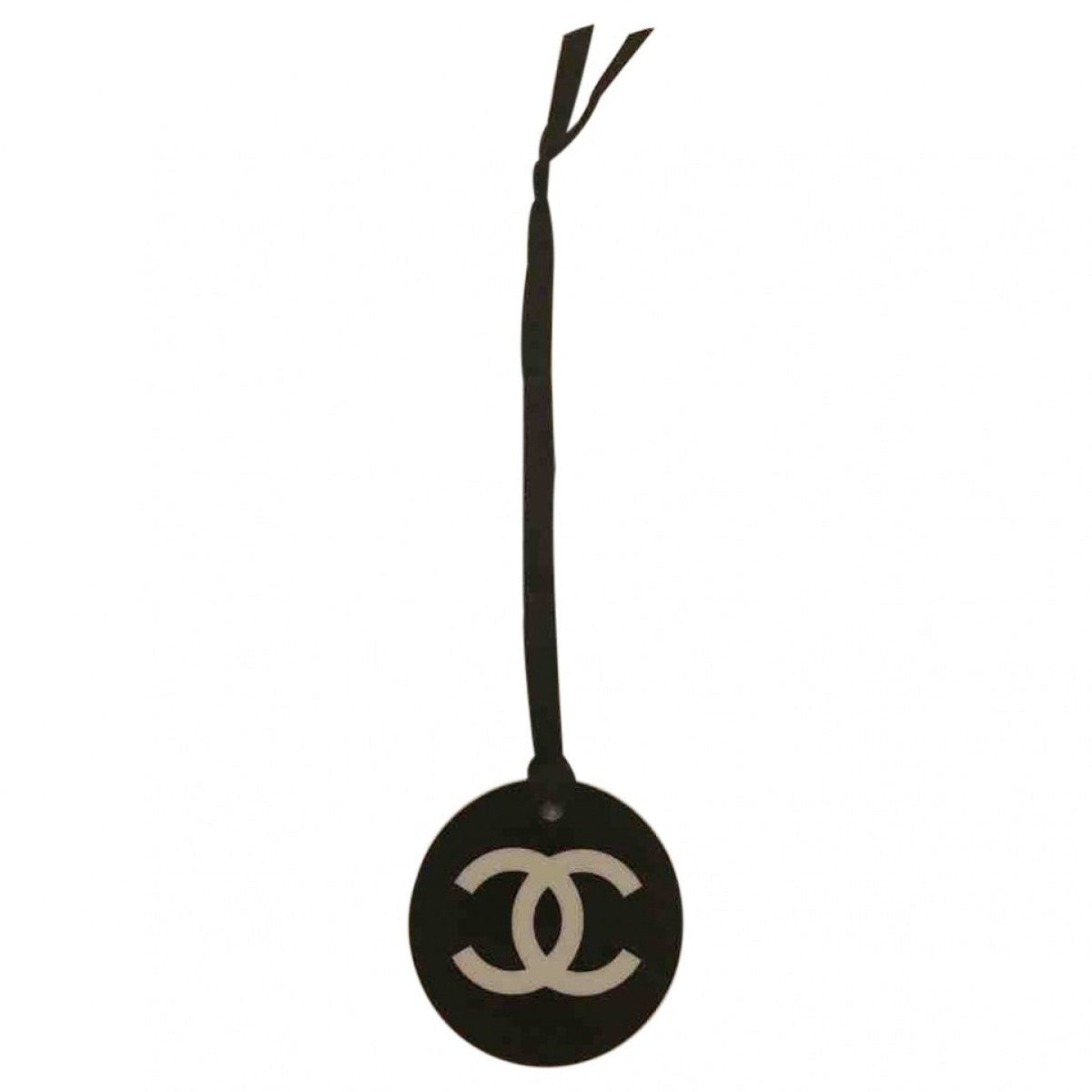 Chanel cc black plastic bag charms