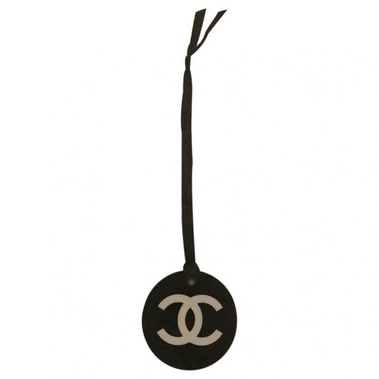 Chanel cc black plastic bag charms