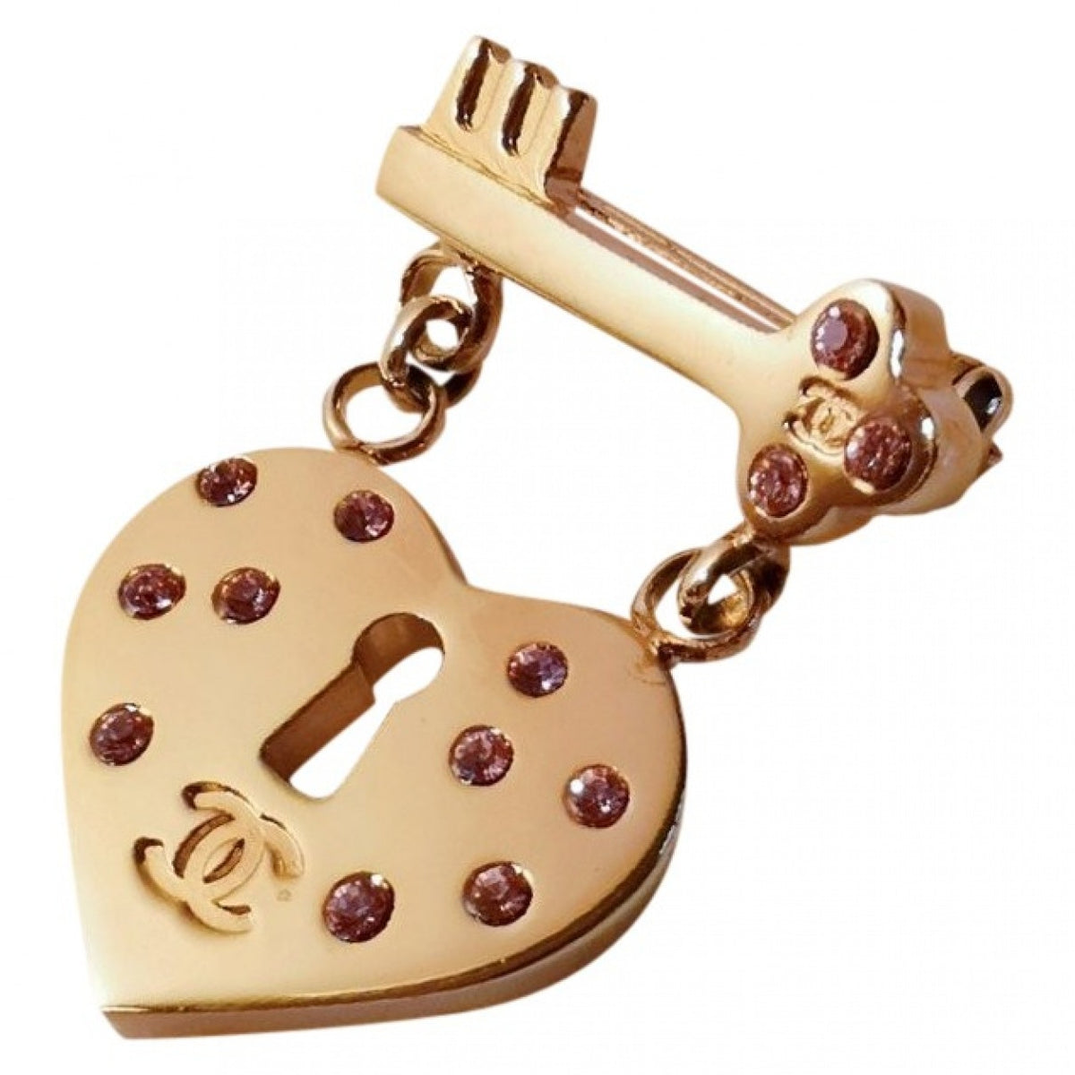 Chanel gold gold plated pins & brooches